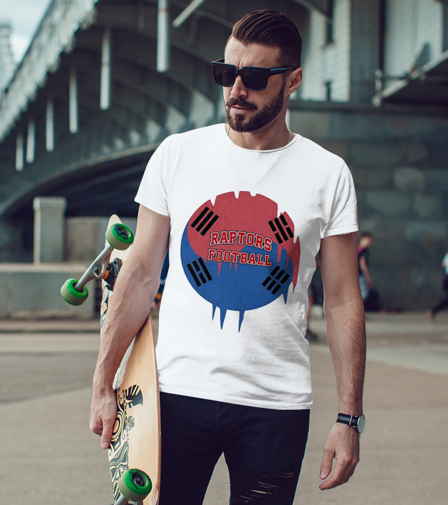 Raptors Football South Korean Flag Color T-Shirt