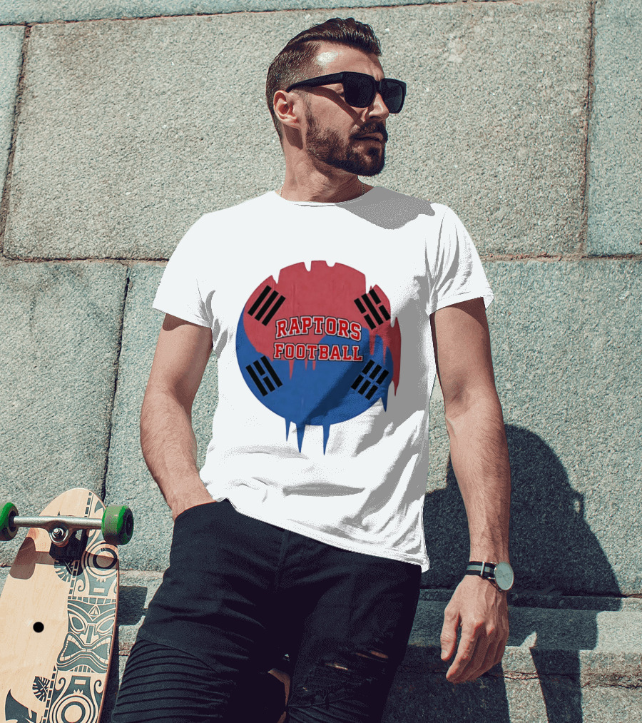 Raptors Football South Korean Flag Color T-Shirt