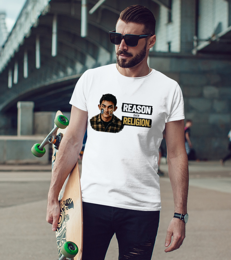 Reason Over Religion Intellectual Message T-Shirt