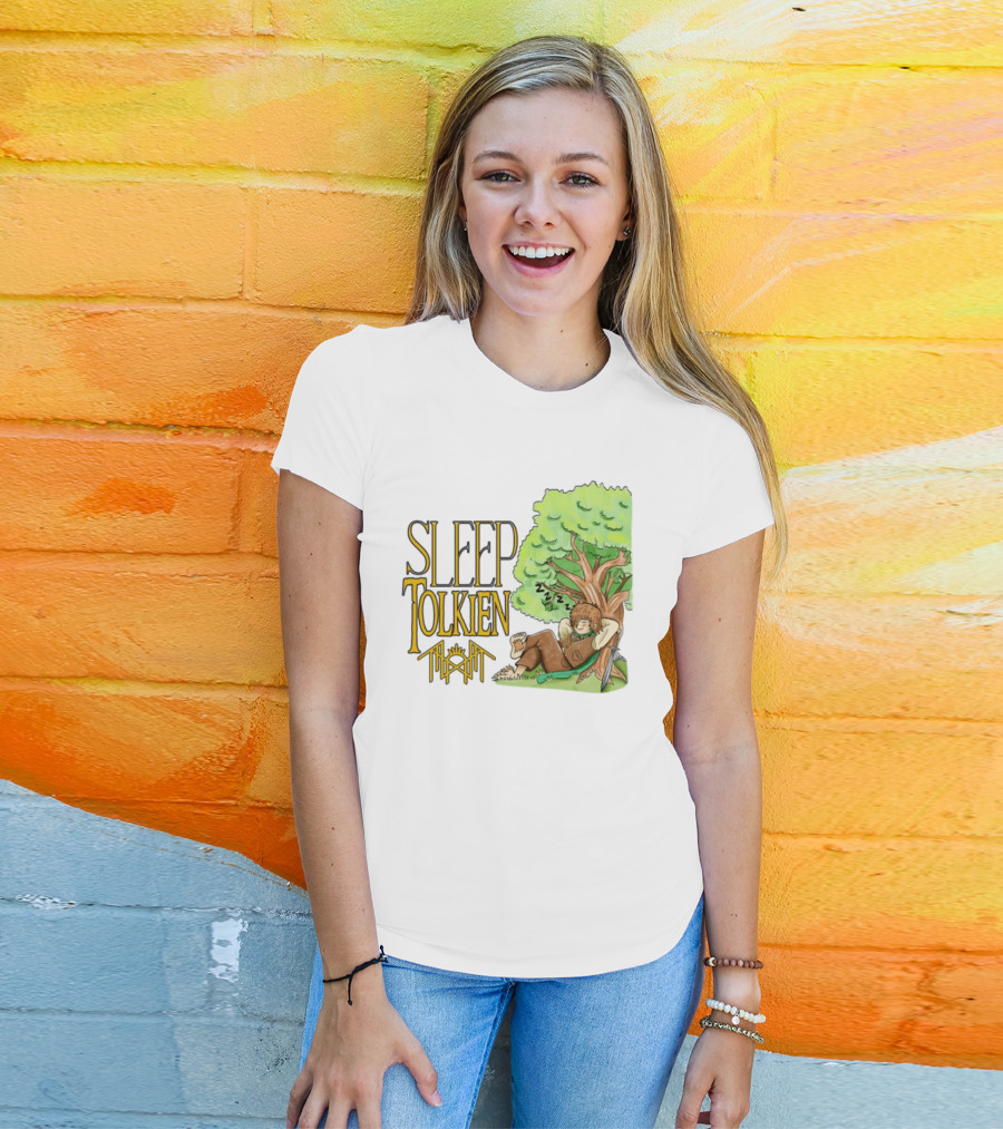Sleep Tolkien Hobbit Nap Under Tree Fantasy T-Shirt