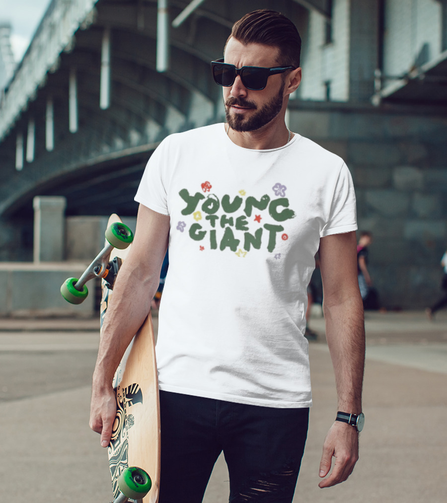Young The Giant Colorful Flower Ringer Tour T-Shirt