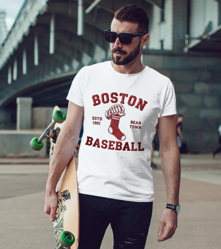 Boston Baseball Estd 1901 Bean Town Red Sock MLB T-Shirt