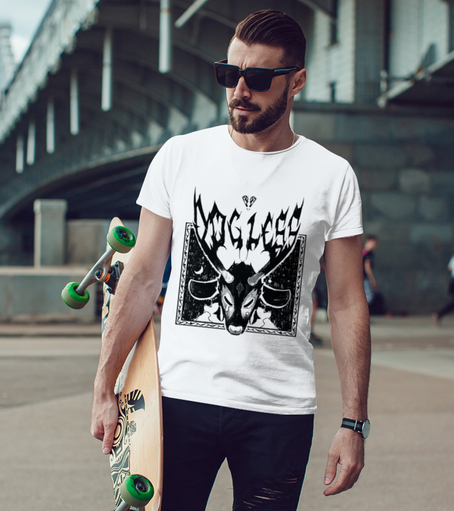 Dog Legs Gothic Skull Artwork Ward Them Off Alternative Rock T-Shirt