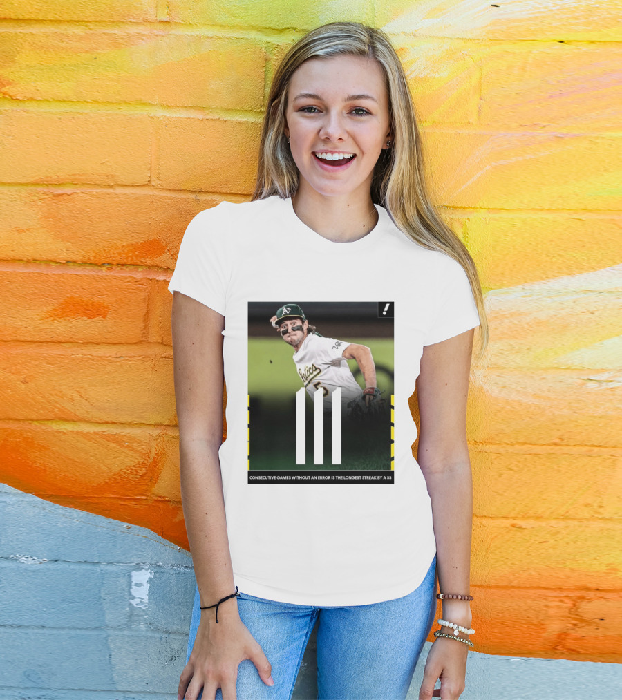 Jacob Wilson Athletics 111 Consecutive Errorless Games Record By Shortstop T-Shirt