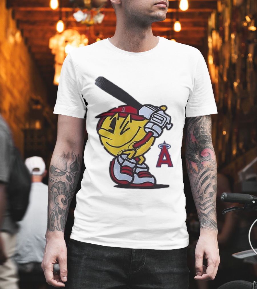 Los Angeles Angels Pacman Baseball T-Shirt