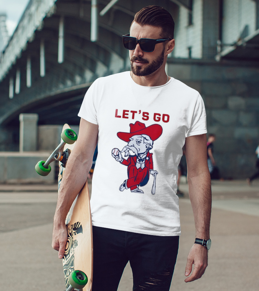 Ole Miss Rebel Mascot Let's Go Baseball T-Shirt