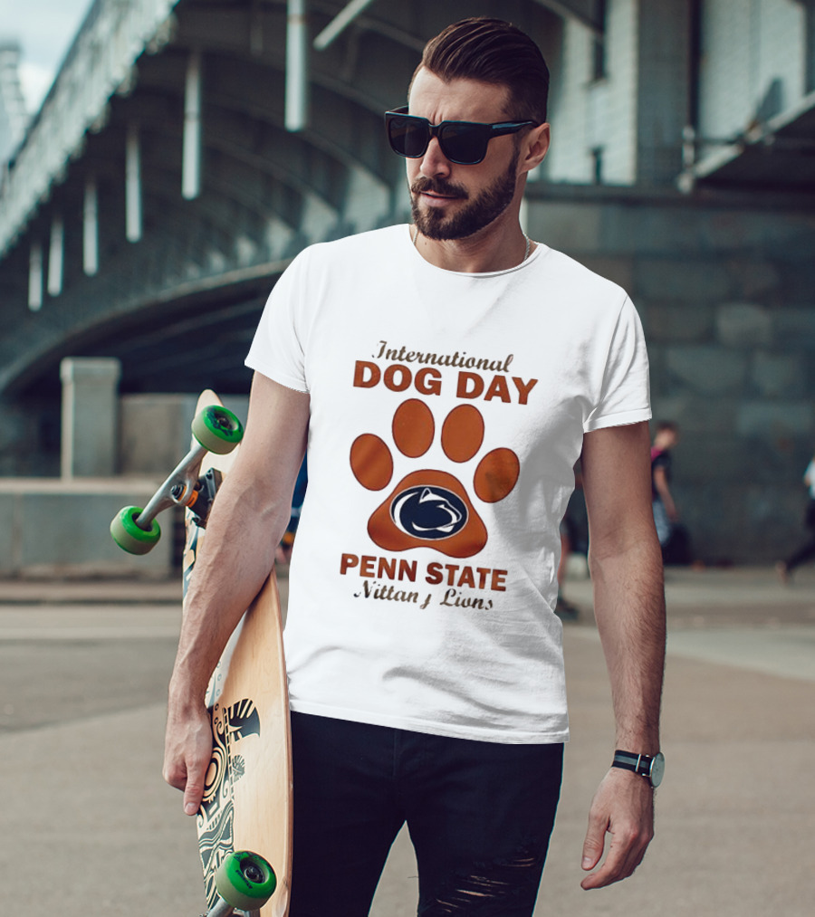 International Dog Day Paw Print Penn State Nittany Lions T-Shirt