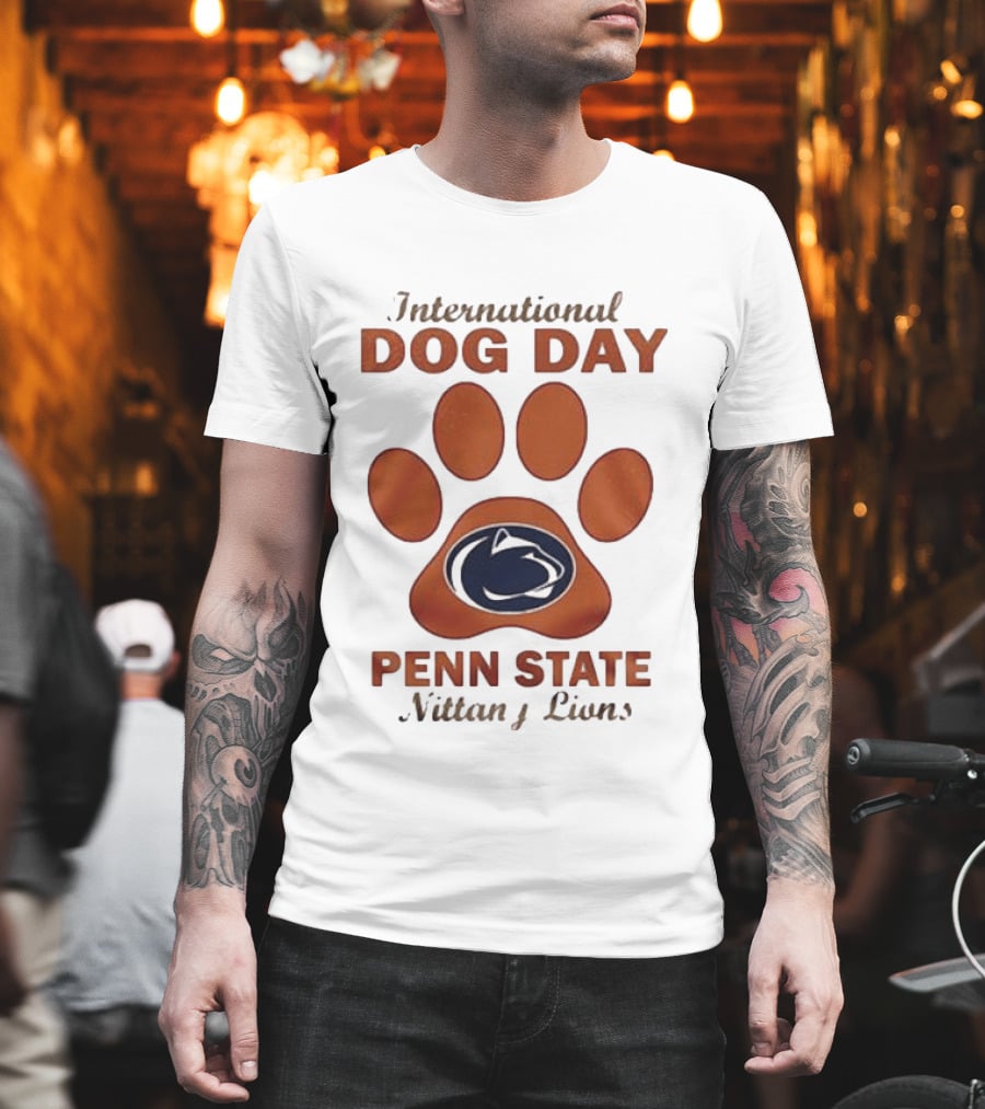 International Dog Day Paw Print Penn State Nittany Lions T-Shirt