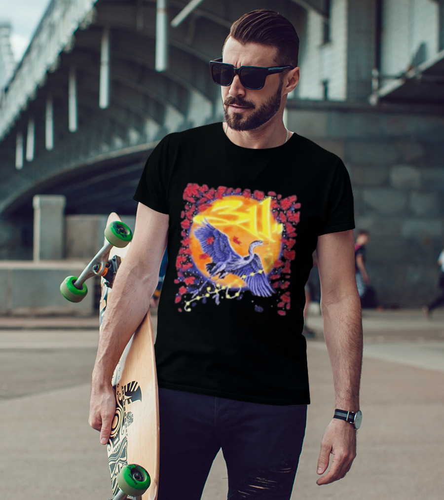 311 Band 2026 US Tour With Beach Weather Tunnel Vision Heron And Sun T-Shirt