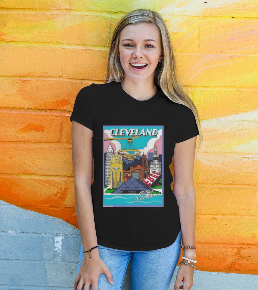 Cleveland The Best In The Midwest Only In City Skyline T-Shirt