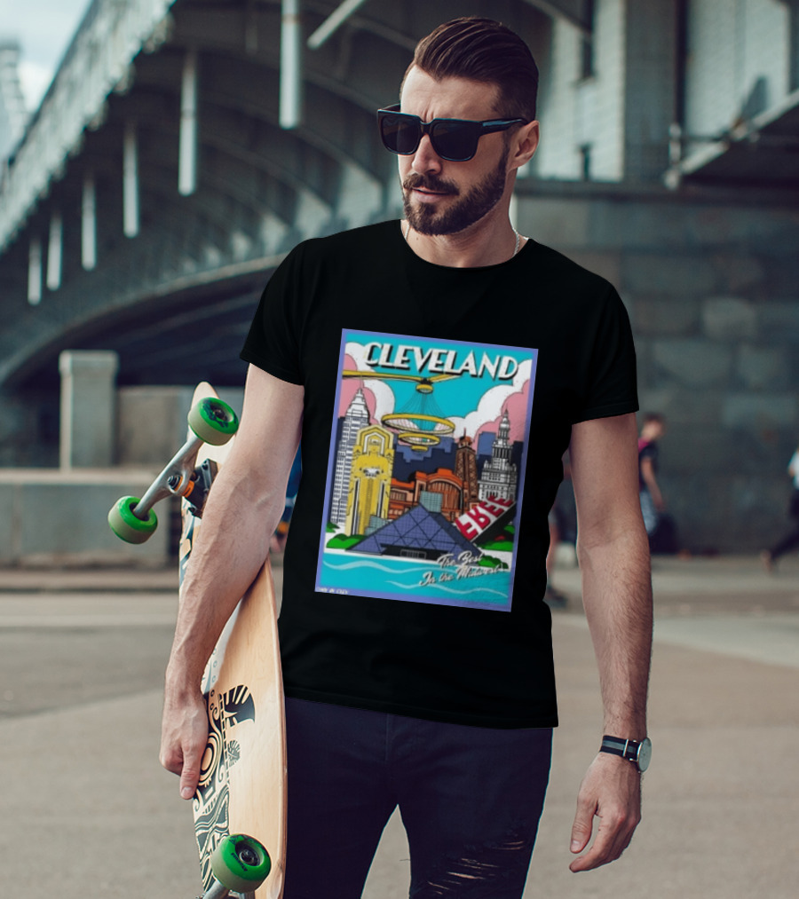 Cleveland The Best In The Midwest Only In City Skyline T-Shirt
