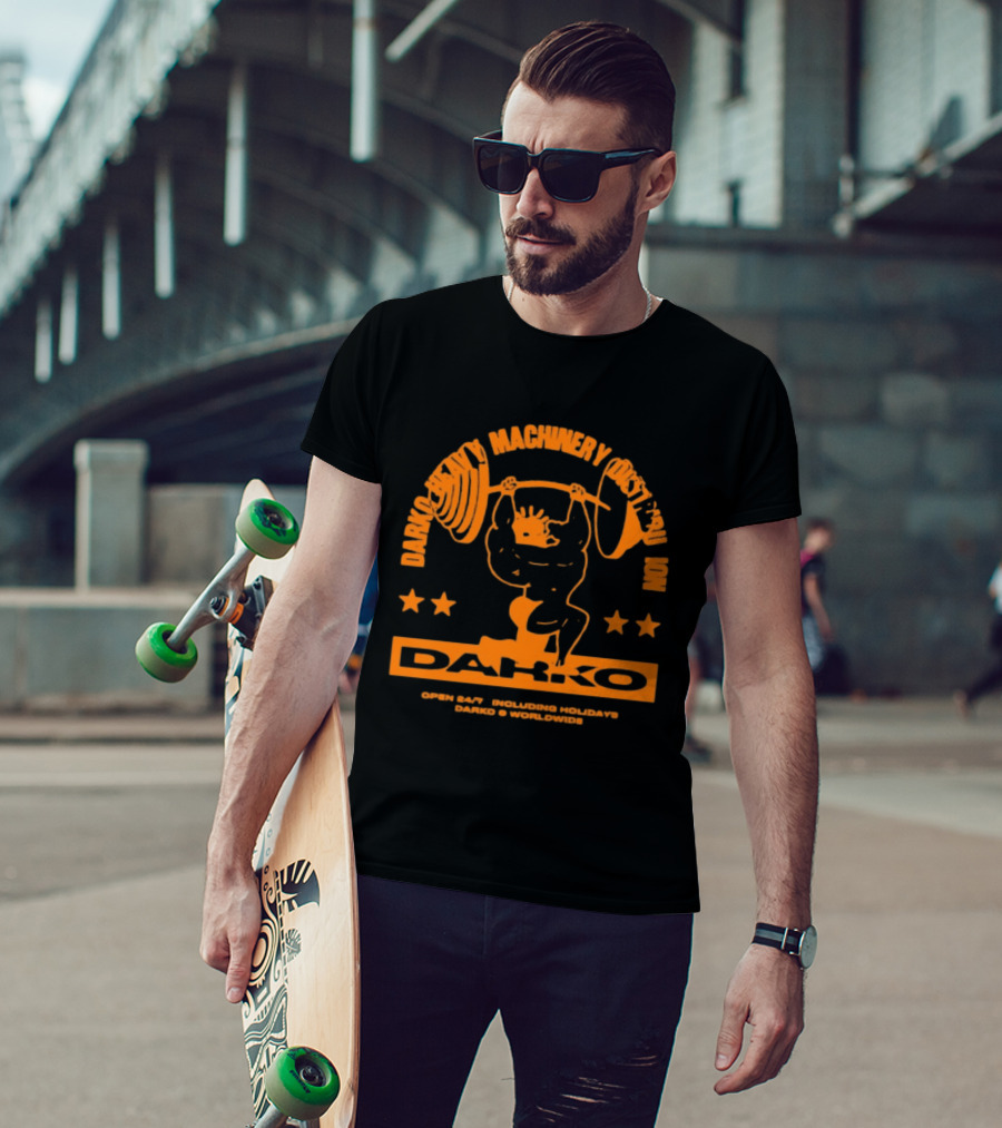 Darko Heavy Machinery Chest Pro Open 24 Hour Darko Worldwide T-Shirt