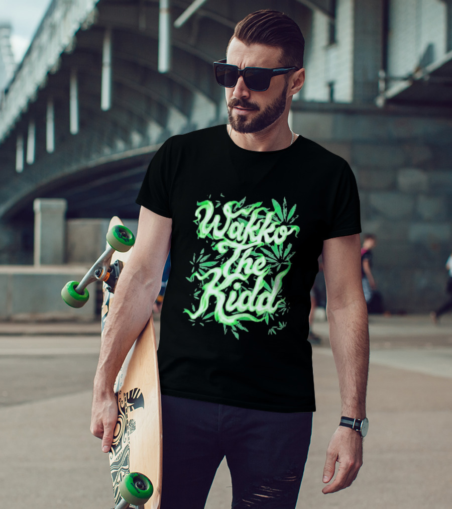 Wakko The Kidd Green Cannabis Leaf Marijuana T-Shirt