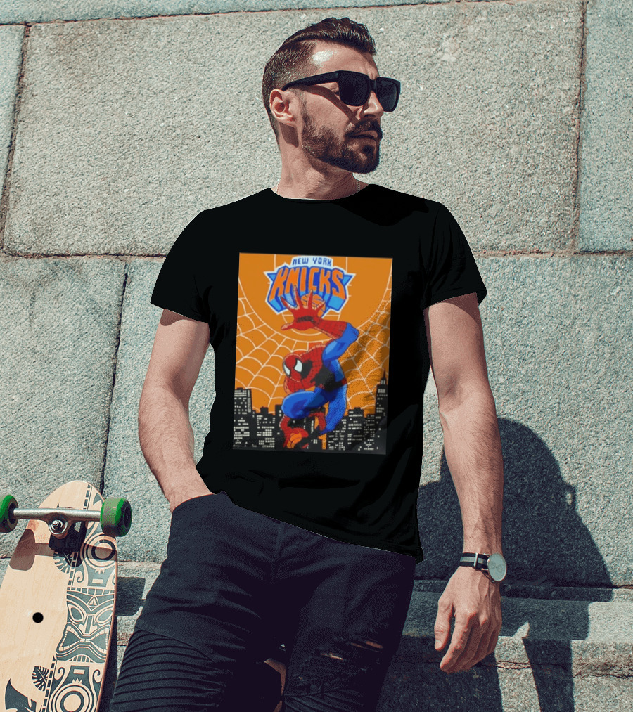 New York Knicks Spider Man Basketball T-Shirt