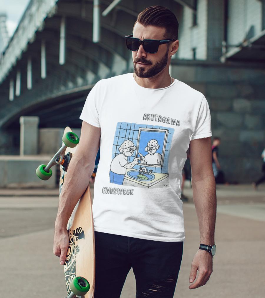 Akutagawa Endzweck Cartoon Mirror Reflection With Frog T-Shirt