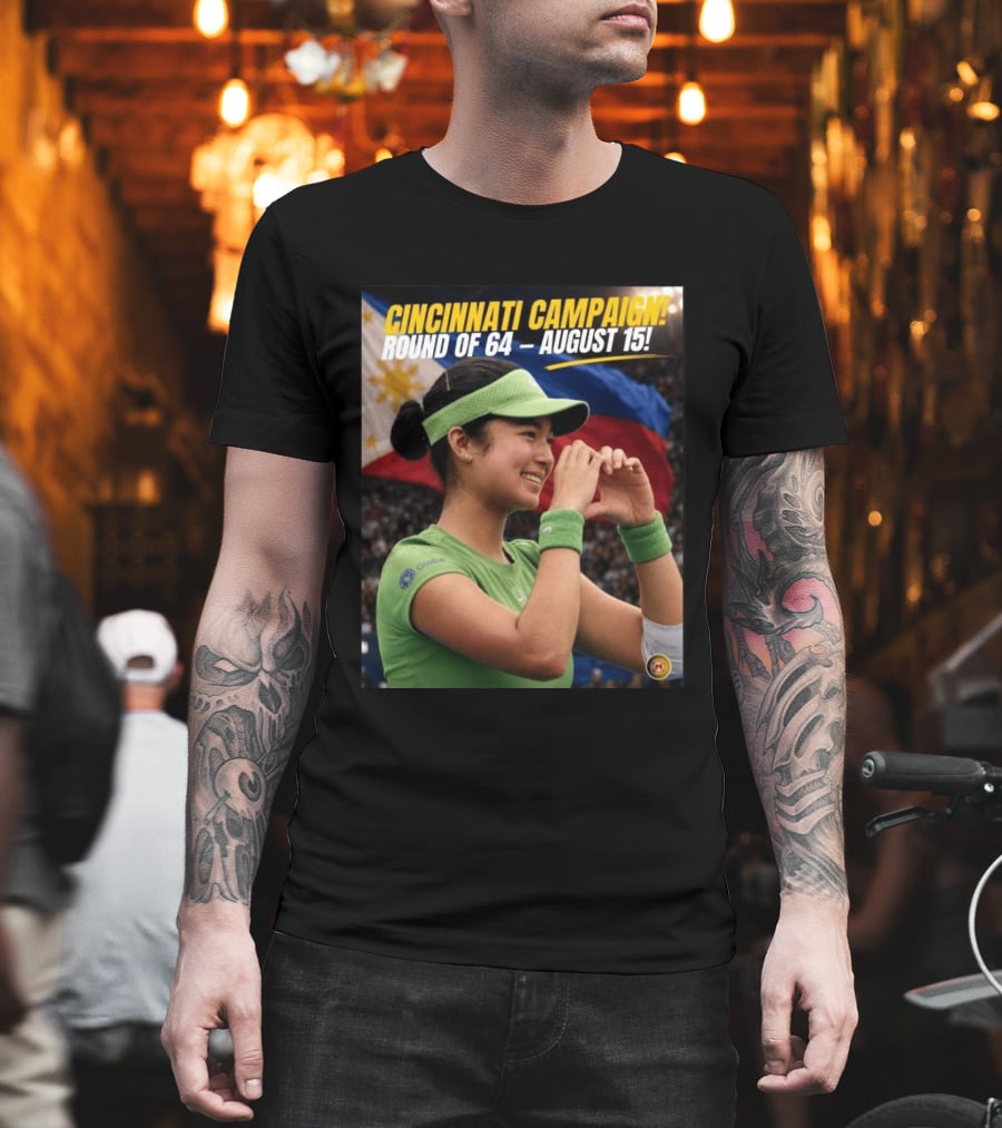 Cincinnati Campaign Round Of 64 August 15 Philippines Flag Tennis T-Shirt