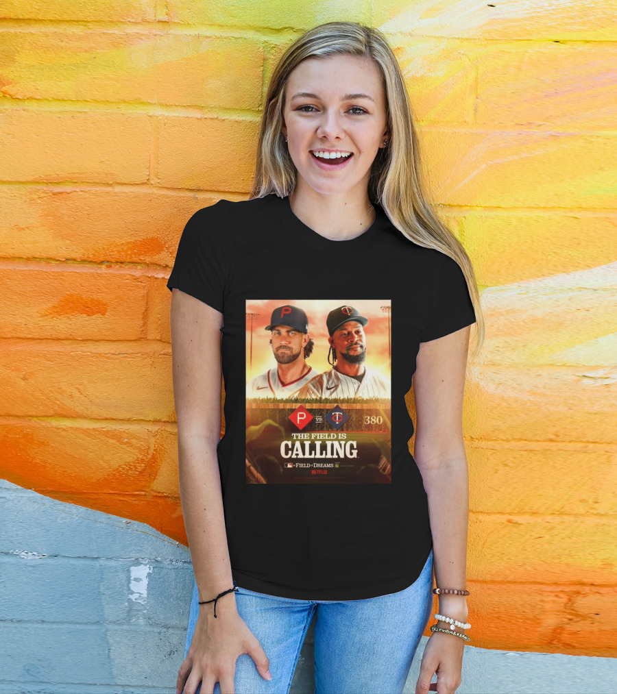 Philadelphia Vs Minnesota MLB Field Of Dreams Bryce Harper Byron Buxton Netflix 380 T-Shirt
