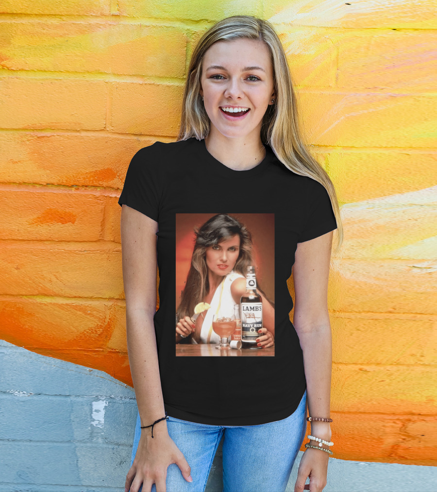 Lamb's Navy Rum Caroline Munro Orange Juice Cocktail Advertising T-Shirt