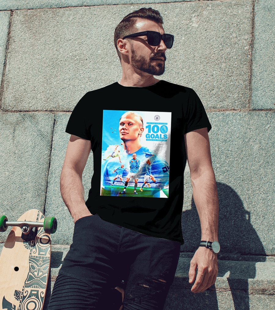 Erling Haaland 100 Goals Premier League 2022 2023 Present T-Shirt