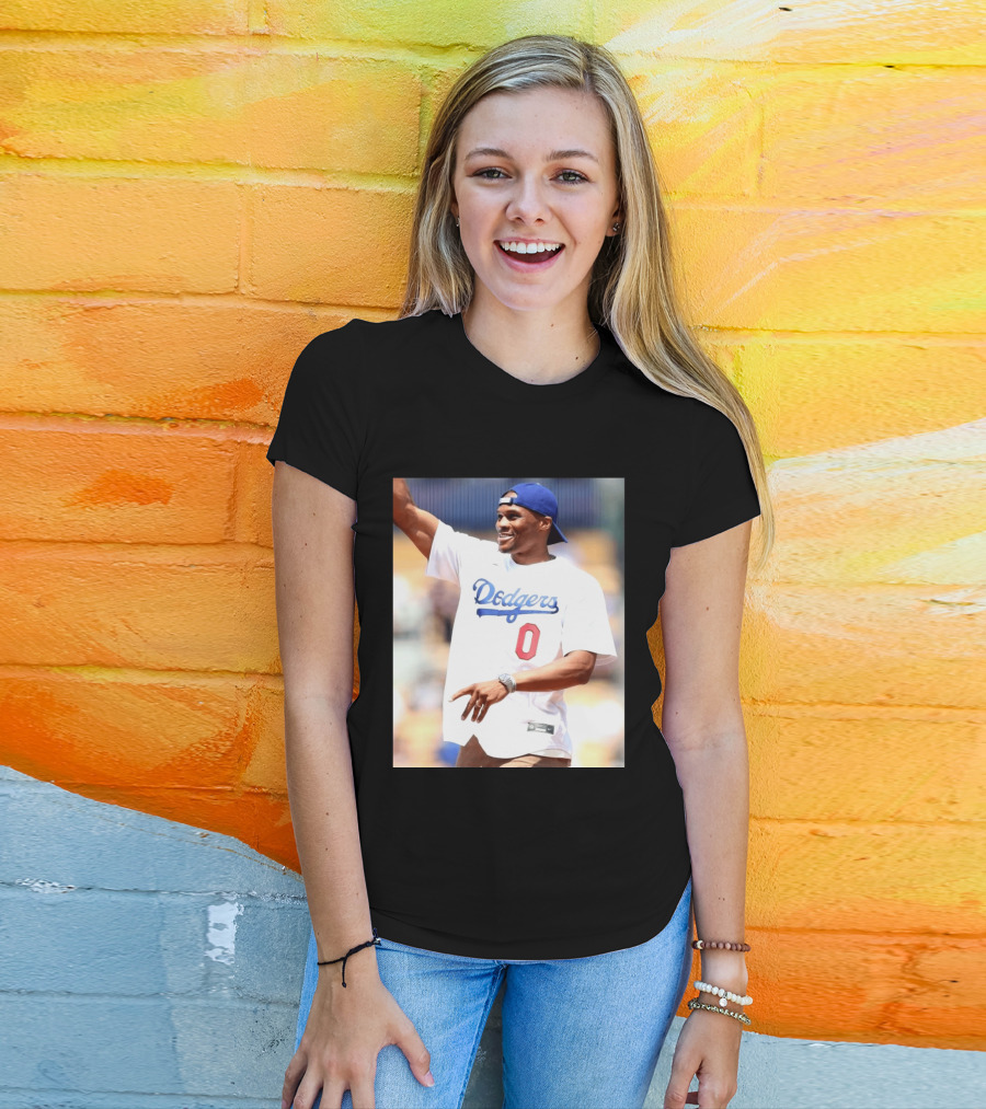 Russell Westbrook Dodgers 0 Jersey Celebration T-Shirt