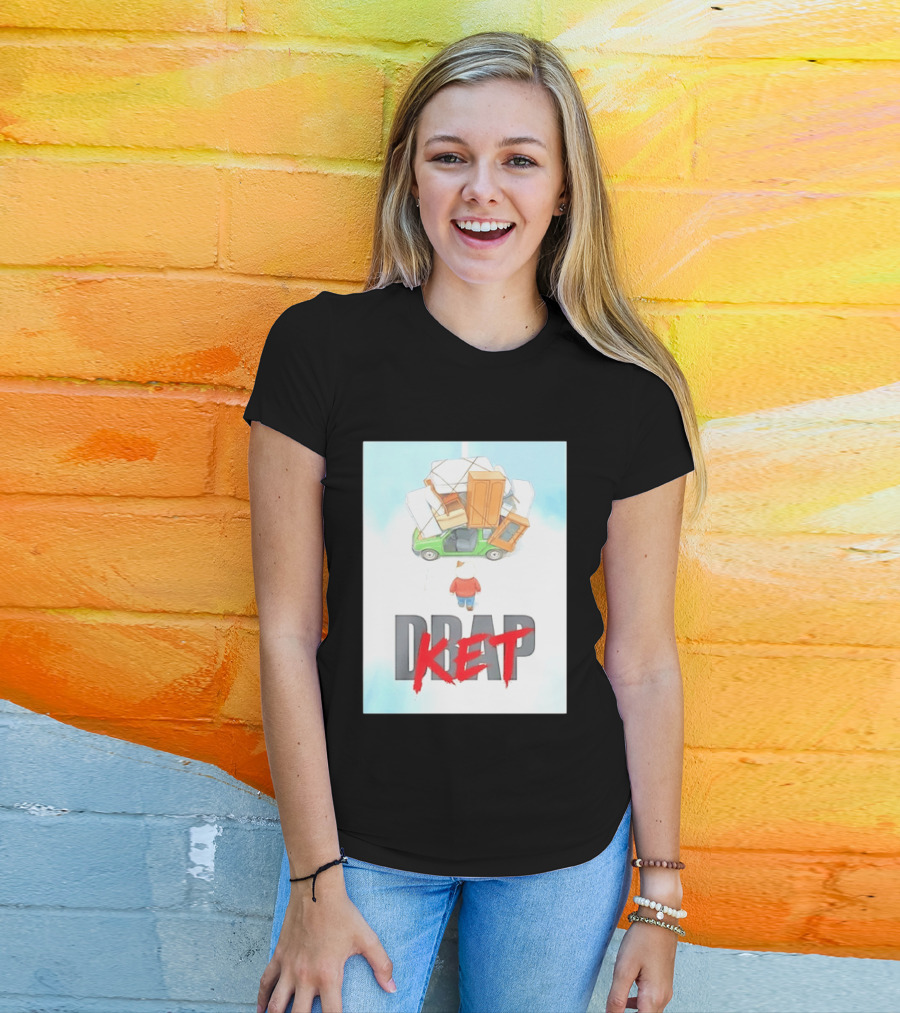 Drap Ket Cat Moving Day Car Furniture Chaos T-Shirt