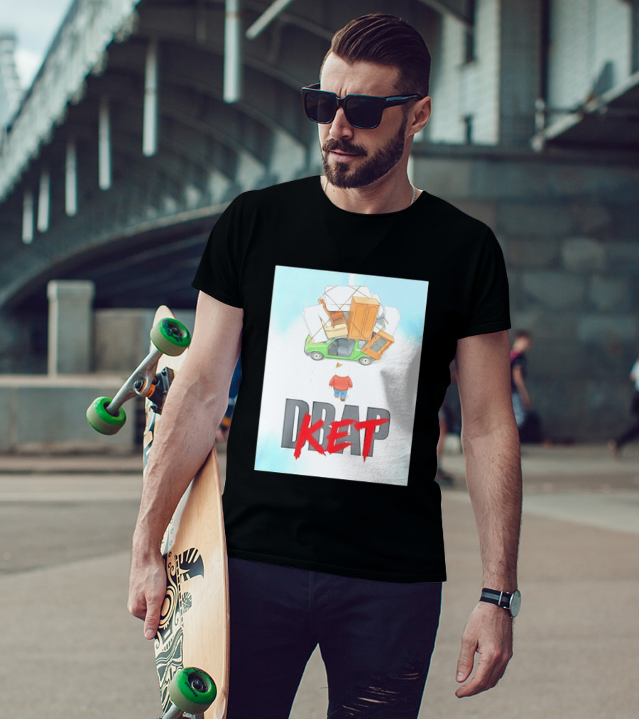 Drap Ket Cat Moving Day Car Furniture Chaos T-Shirt