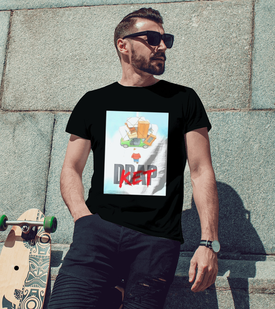 Drap Ket Cat Moving Day Car Furniture Chaos T-Shirt