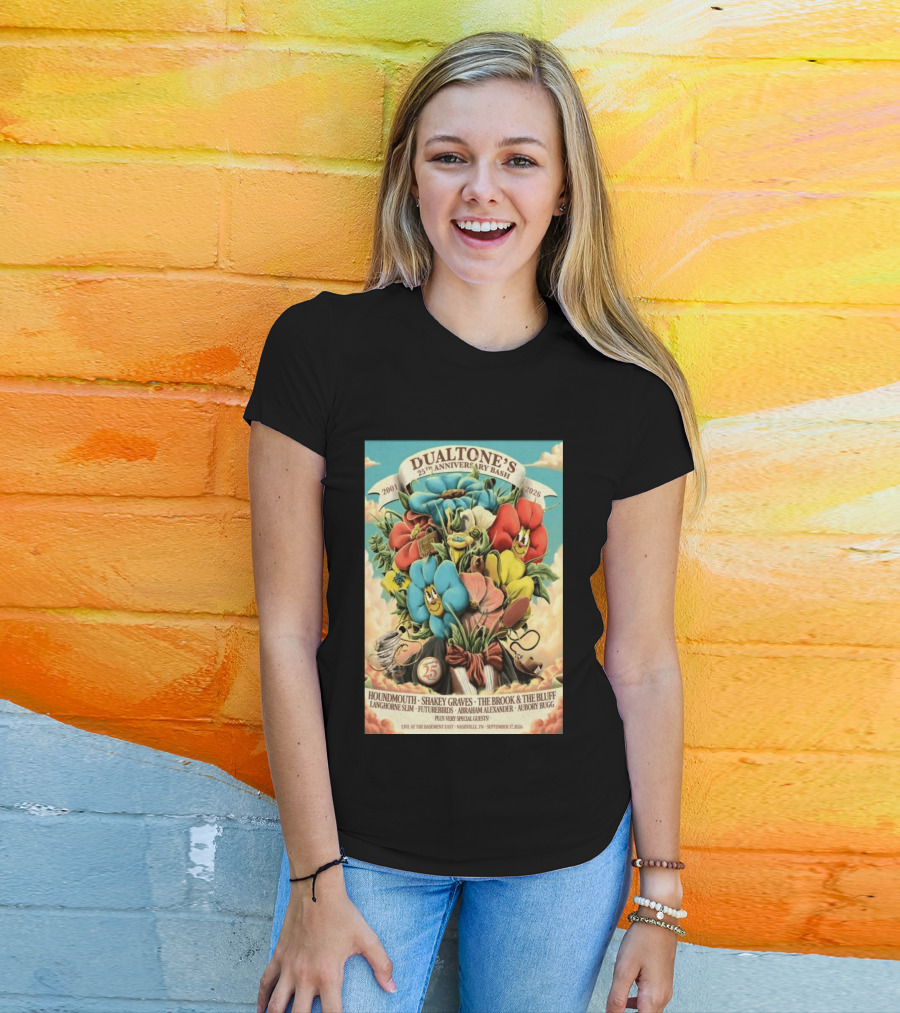 Dualtone's 25th Anniversary Bash September 17, 2026 Nashville Featuring Shakey Graves And The Brook & The Bluff T-Shirt