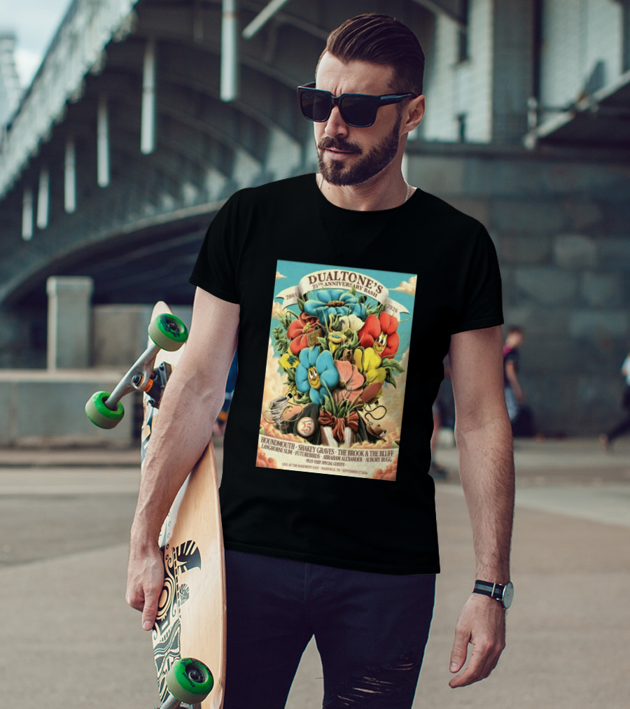 Dualtone's 25th Anniversary Bash September 17, 2026 Nashville Featuring Shakey Graves And The Brook & The Bluff T-Shirt