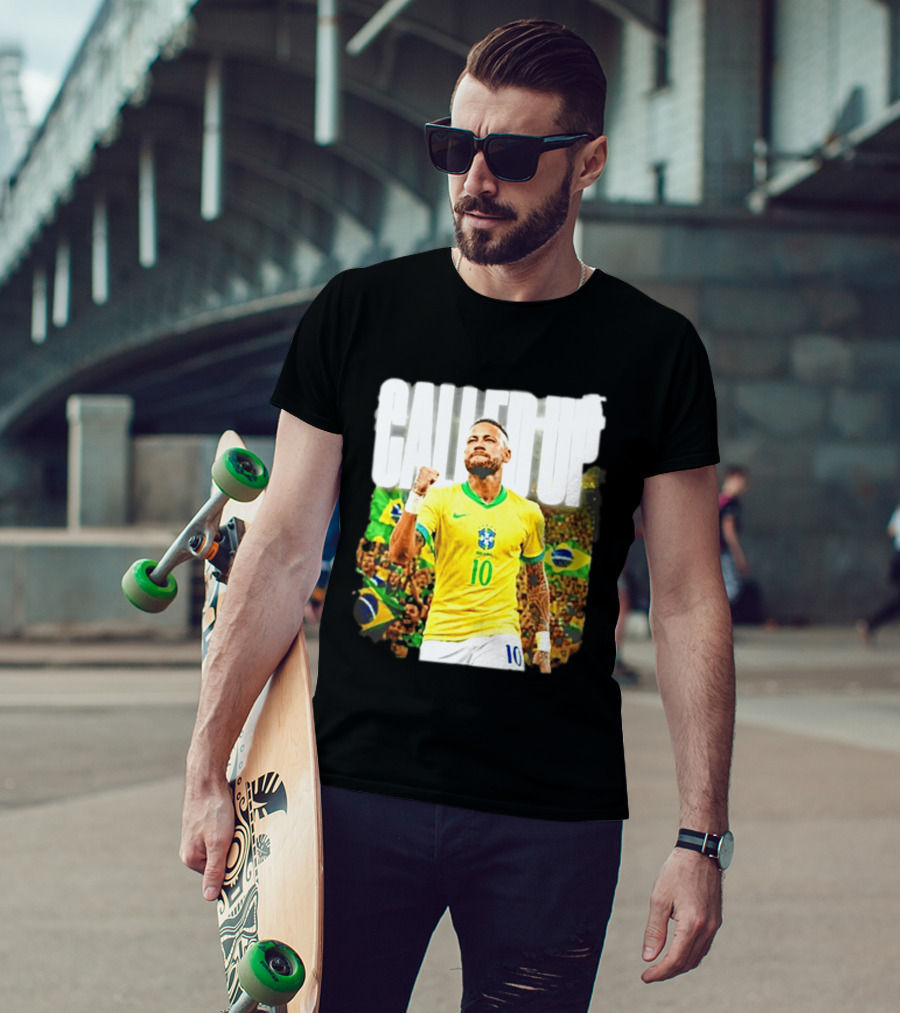 Neymar Brazil Called Up Football 10 Jersey Celebration T-Shirt