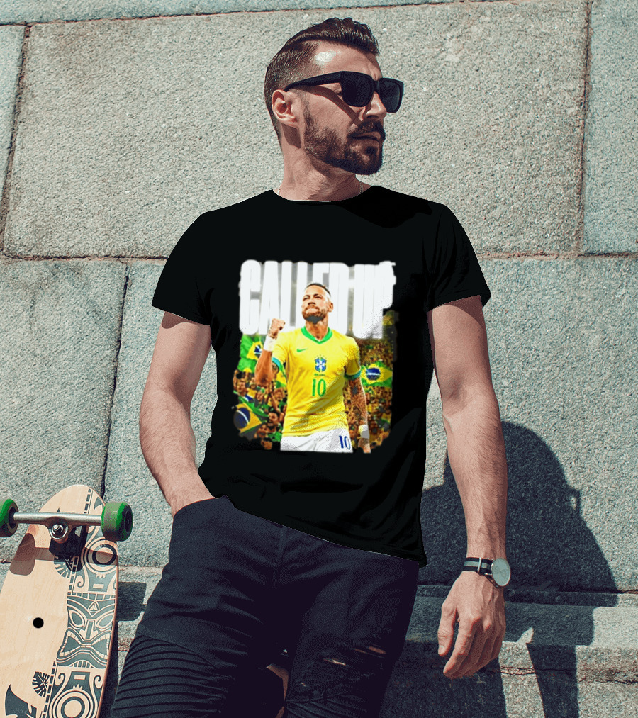 Neymar Brazil Called Up Football 10 Jersey Celebration T-Shirt