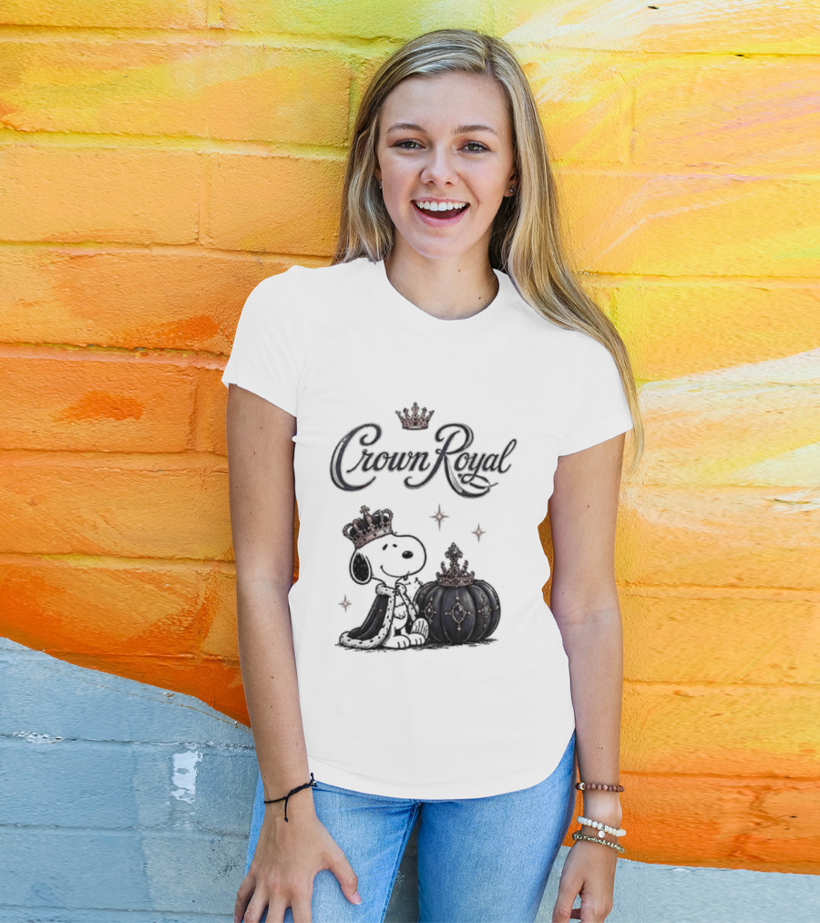 Peanuts Snoopy Crown Royal Boos Only With Crown And Royal T-Shirt