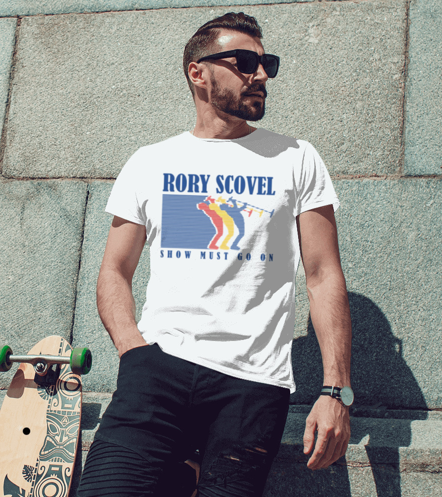 Rory Scovel Show Must Go On Colorful Trumpet Players T-Shirt