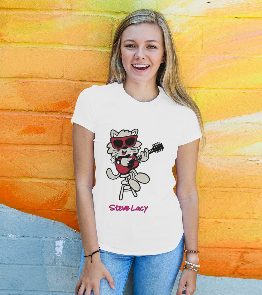 Steve Lacy 2026 Asia Tour Oh Yeah Cool Cat Playing Guitar T-Shirt