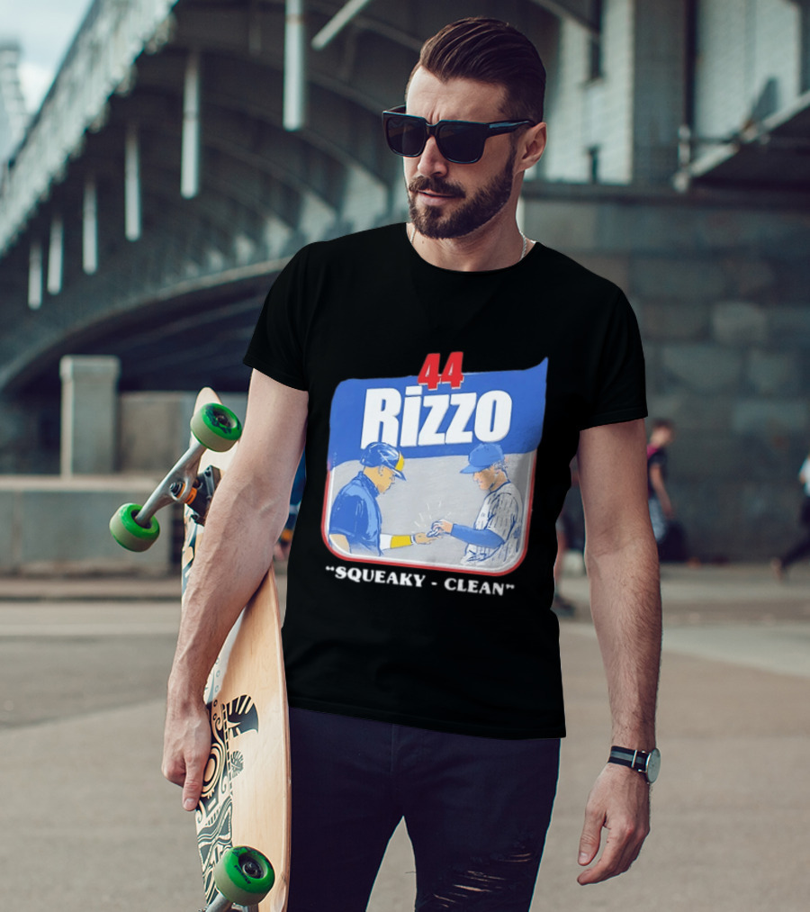 Anthony Rizzo 44 Squeaky Clean Baseball Exchange T-Shirt