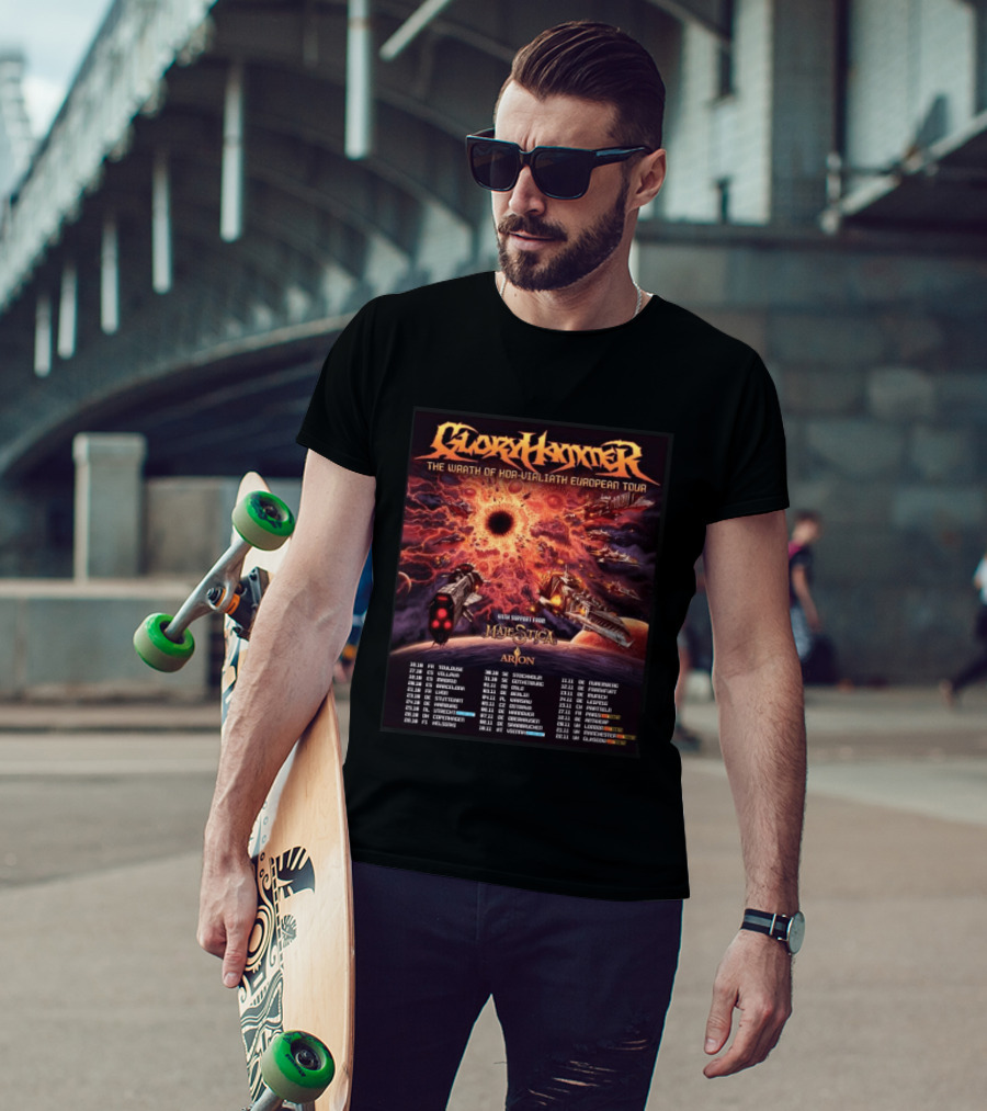 Gloryhammer The Wrath Of Kor Virliath European Tour Dates With Support From Majestica Arion T-Shirt