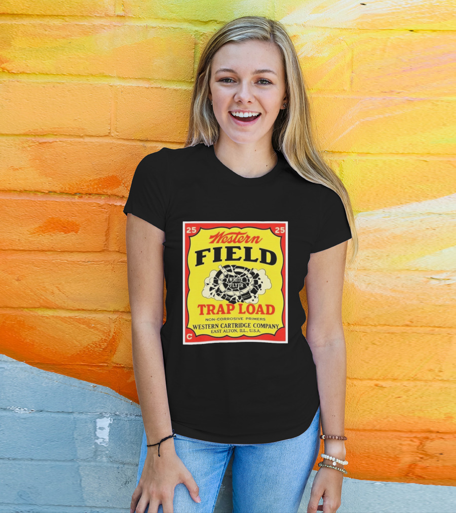 Western Field White Flyer Trap Load Western Cartridge Company East Alton USA T-Shirt