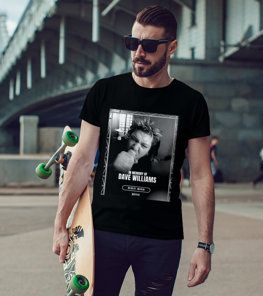In Memory Of Dave Williams 02.29.72 08.14.02 Rock Feed T-Shirt