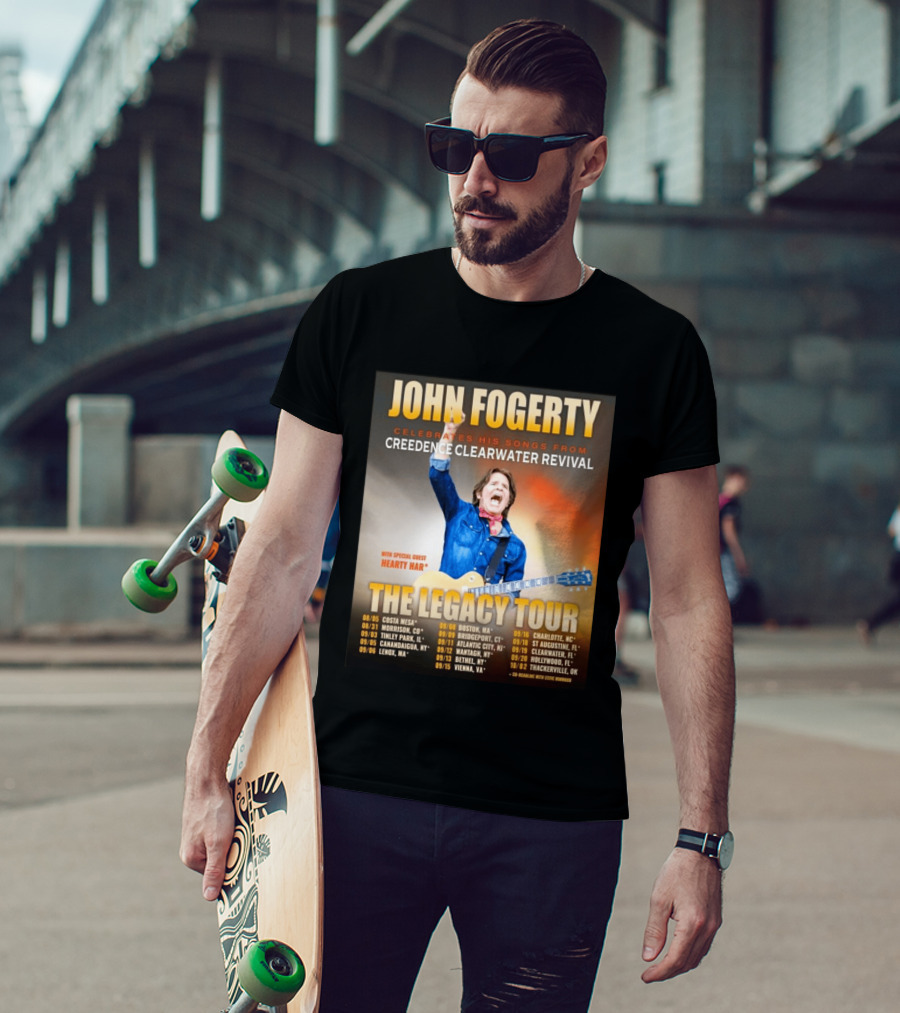 John Fogerty Celebrates His Songs From Creedence Clearwater Revival The Legacy Tour With Hearty Har Dates And Locations T-Shirt