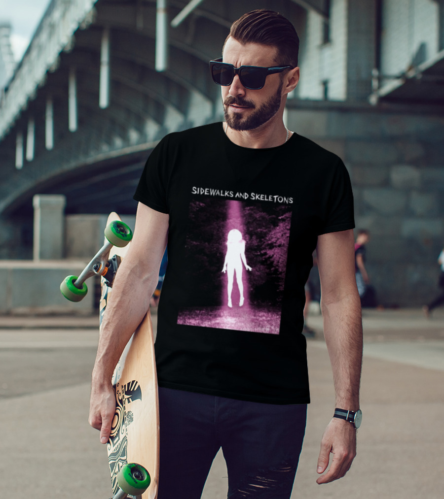 Sidewalks And Skeletons Goth Aesthetic Alien Abduction Vibes T-Shirt