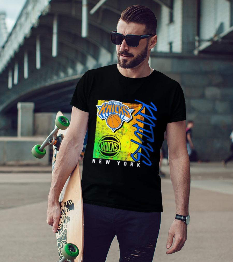 New York Knicks Basketball Team NBA Vibrant Graphic Knicks New York T-Shirt
