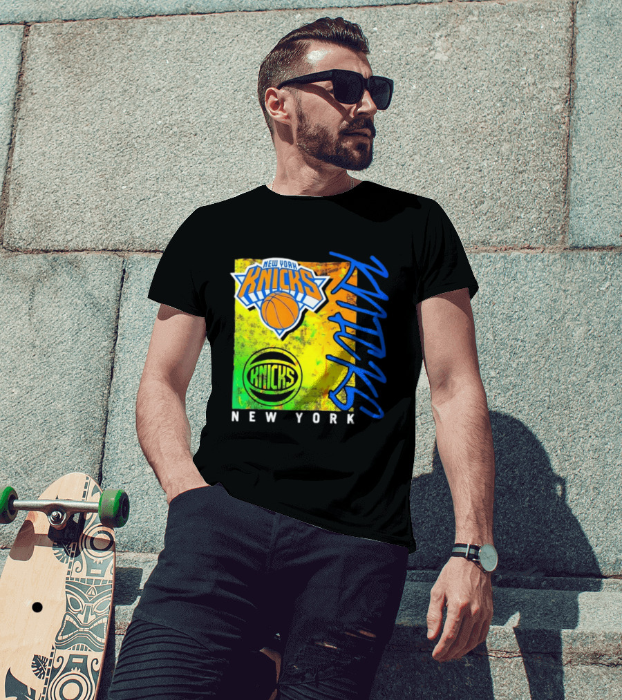 New York Knicks Basketball Team NBA Vibrant Graphic Knicks New York T-Shirt