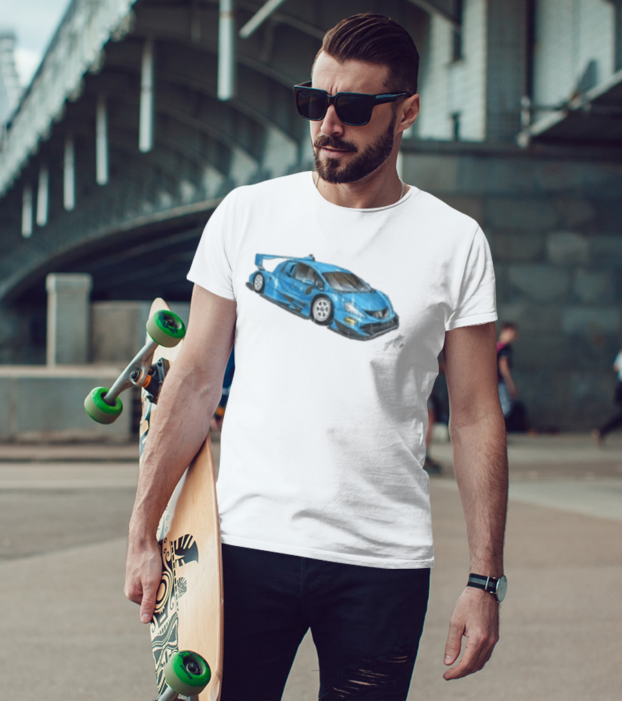 Grent Perez Store Fih Blue Racing Car T-Shirt