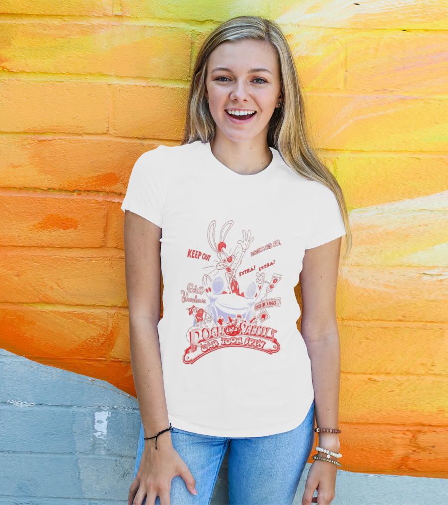 Roger Rabbit Benny The Cab Toontown Keep On Running Smile Darn Ya Smile Disney T-Shirt