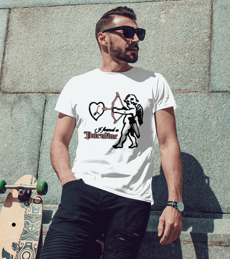 I Found A Valentine Cupid With Heart And Letter L T-Shirt