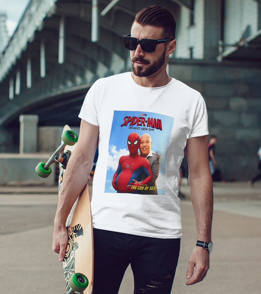 Spider Man Brand New Gay Starring The CEO Of Sex Marvel Studios T-Shirt