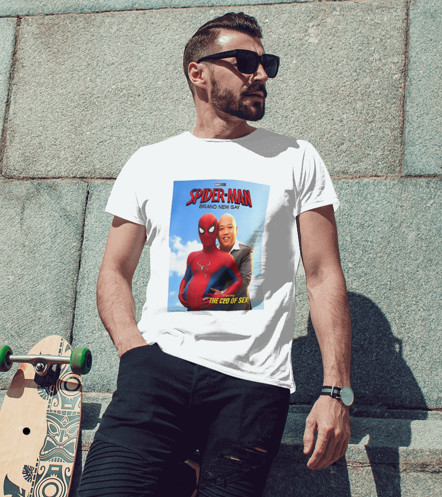 Spider Man Brand New Gay Starring The CEO Of Sex Marvel Studios T-Shirt