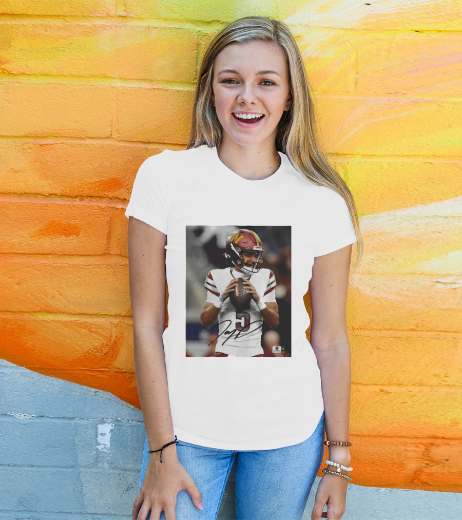 Jayden Daniels Washington Commanders Football Player Number 3 T-Shirt