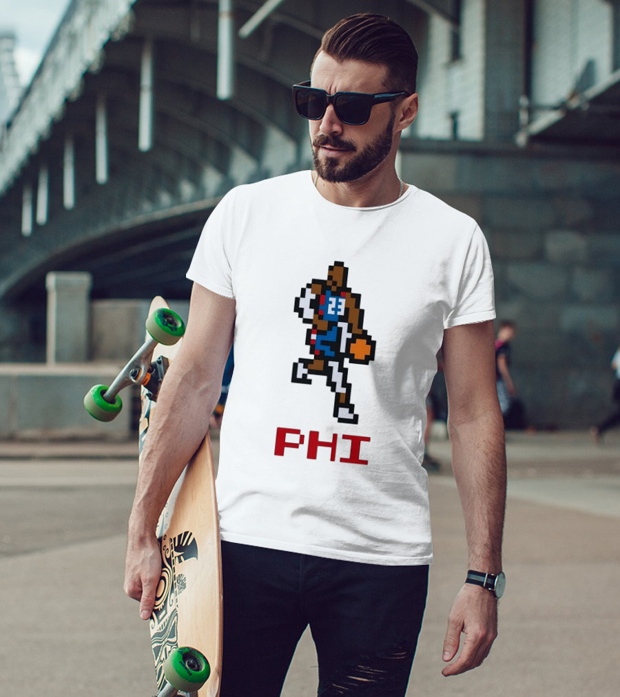 LeBron James Philadelphia 76ers Pixel PHL Sports 23 Jersey T-Shirt