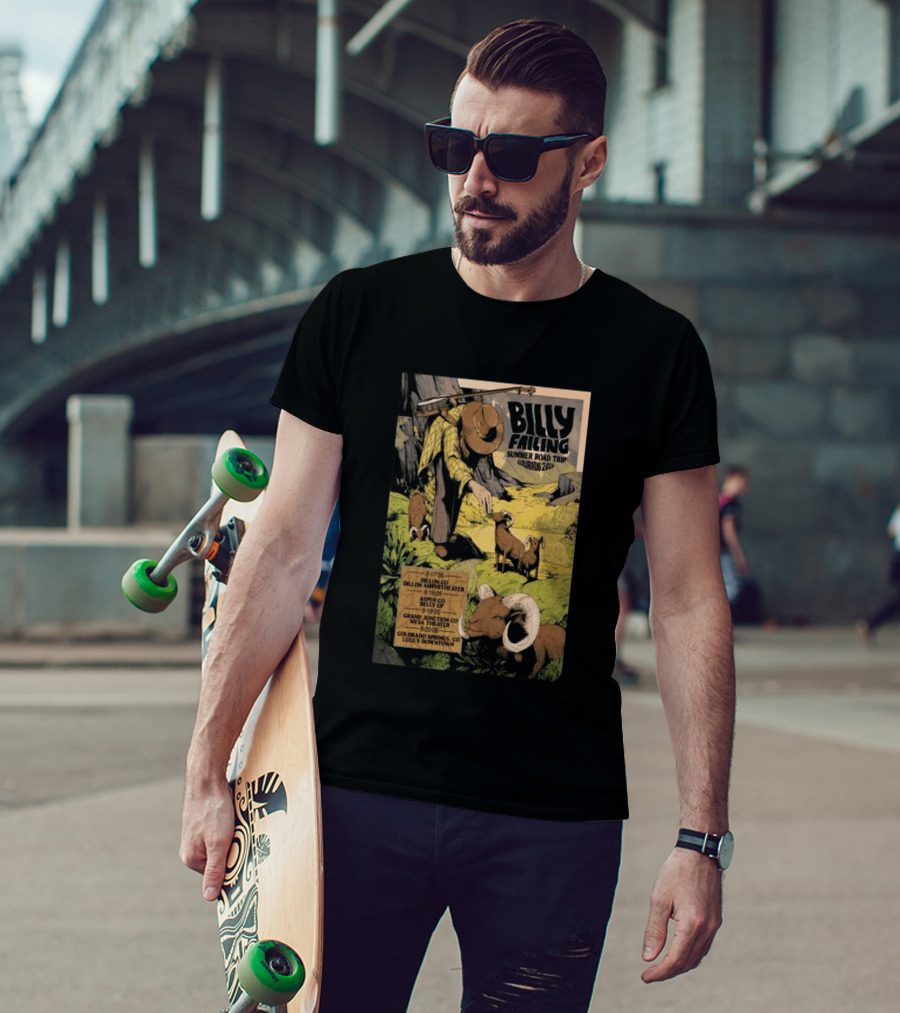 Billy Failing Summer Road Trip Colorado 2026 Grand Junction Lulu's Downtown Meadow Park Theater Dillon Amphitheater T-Shirt